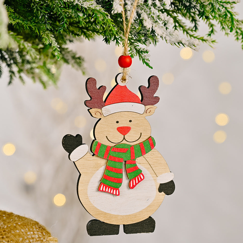 Christmas tree decoration, Christmas prints, wooden pendants, Christmas tree hanging decorations, home furnishings, shopping mall atmosphere decoration
