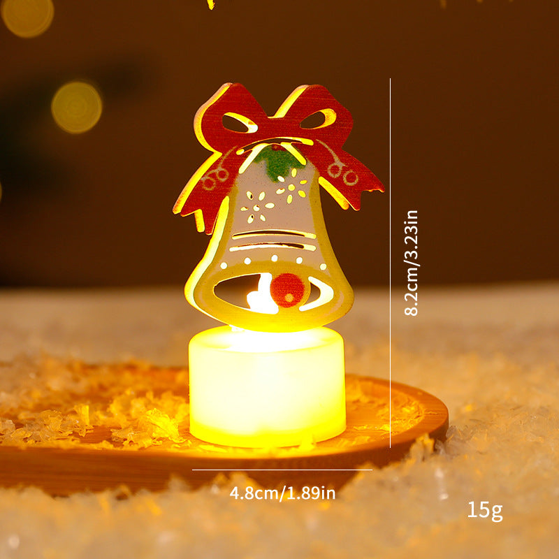 LED Electronic Candle Light Christmas Tree Santa Claus Snowman Creative Candle Night Light Decorative Ornament