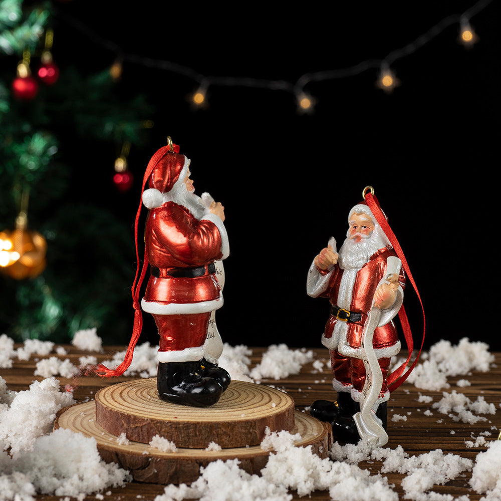Santa Claus Christmas Pendant Home Christmas Tree Ornament Gift Decoration Resin Ornament