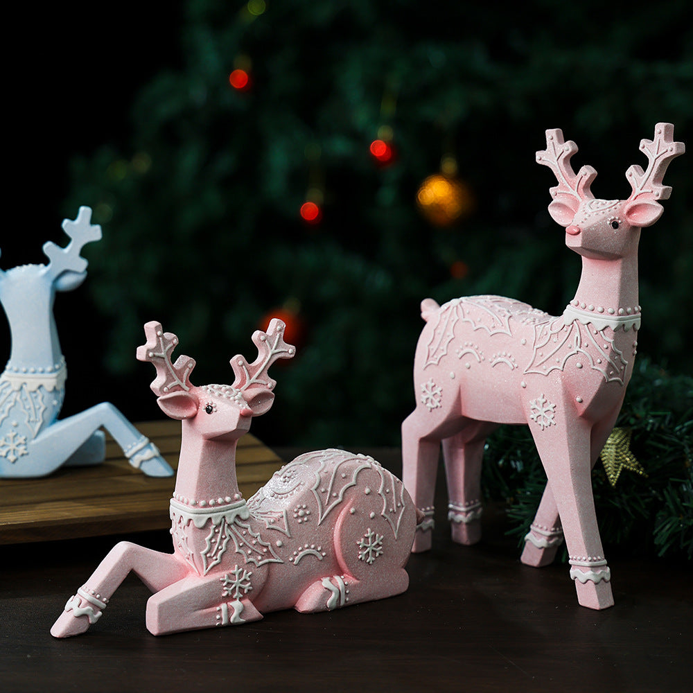 Christmas Deer Resin Ornament Furniture Decoration Craft Christmas Decor