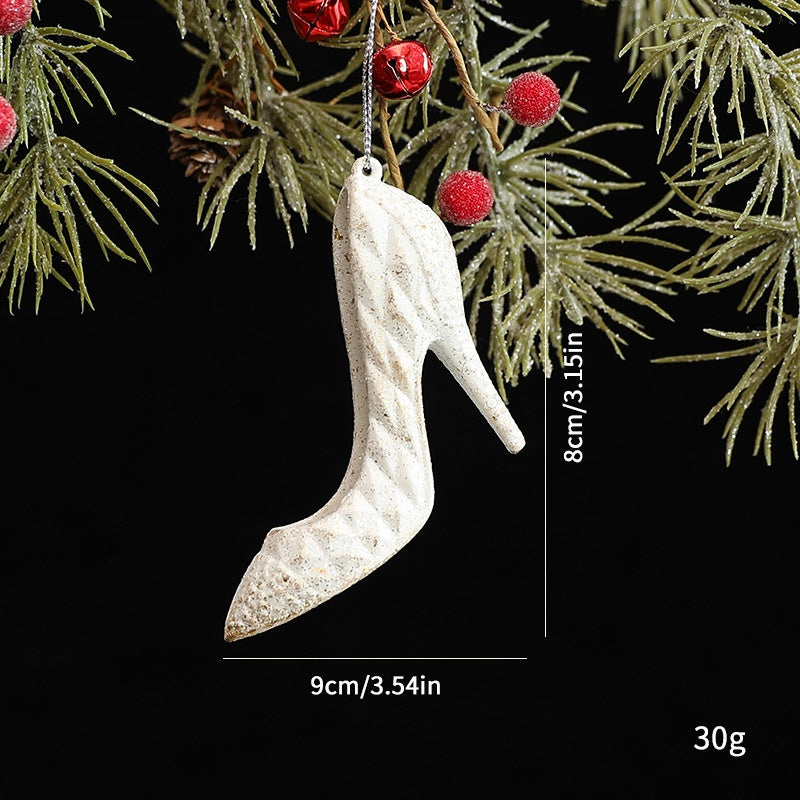 White Irregular Christmas Tree Ornament Decoration, Multiple Styles