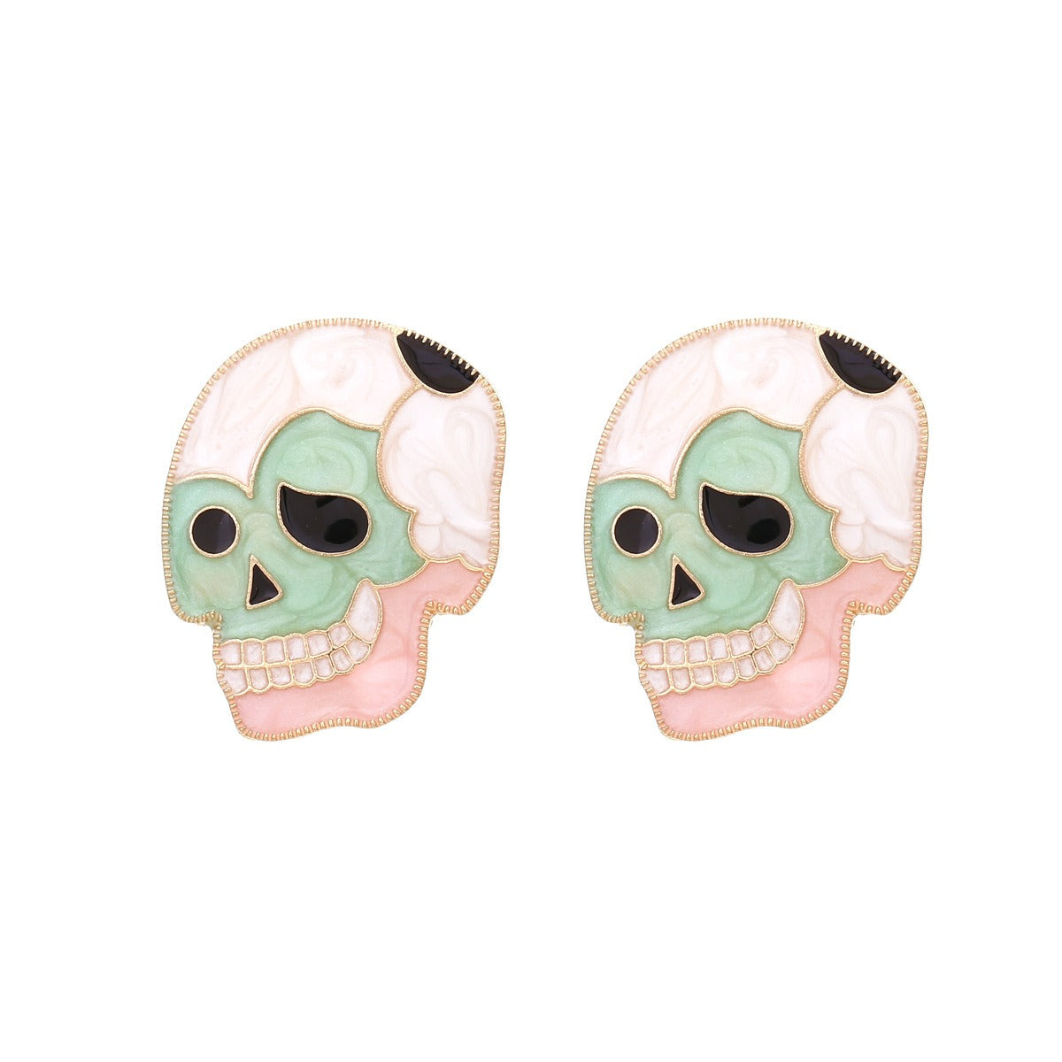 Alloy Drip Oil Skeleton Earrings Fun and Cute Halloween Earrings