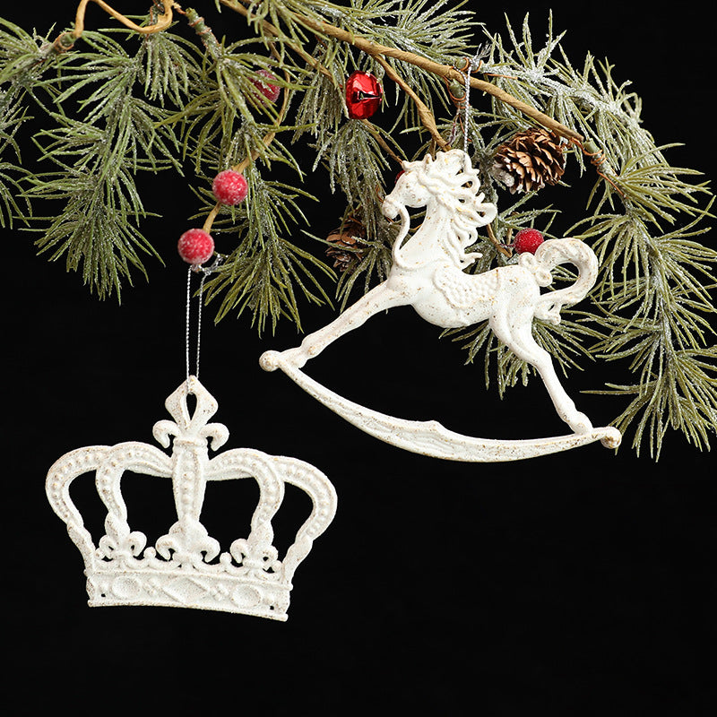 White Irregular Christmas Tree Ornament Decoration, Multiple Styles