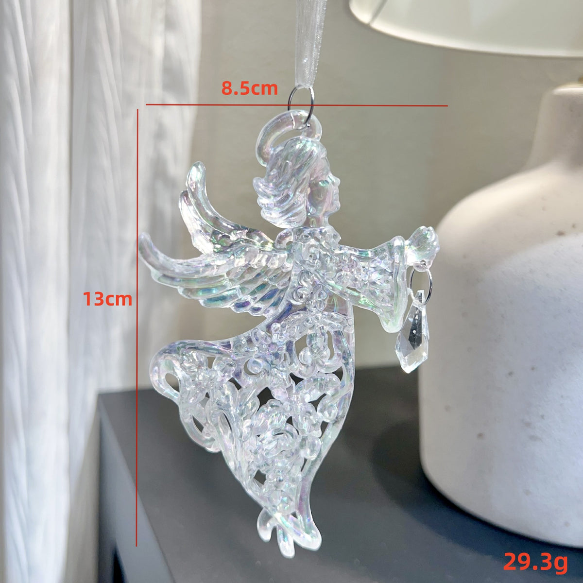 Christmas Tree Decoration Transparent Acrylic Colorful Bell Butterfly Shape Ornament