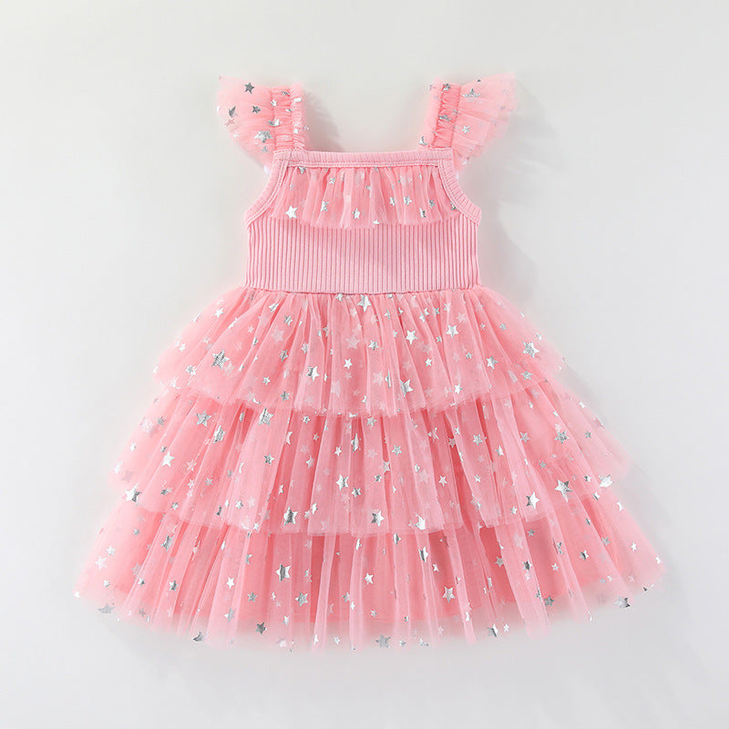 Children's Halloween Dress Festival Style Lace Dress Pumpkin Ghost Costume