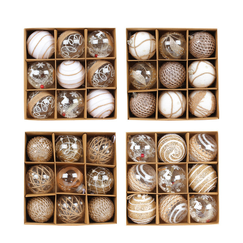 Christmas ball set, home painted ball decoration supplies, Christmas tree hanging ball ornaments
