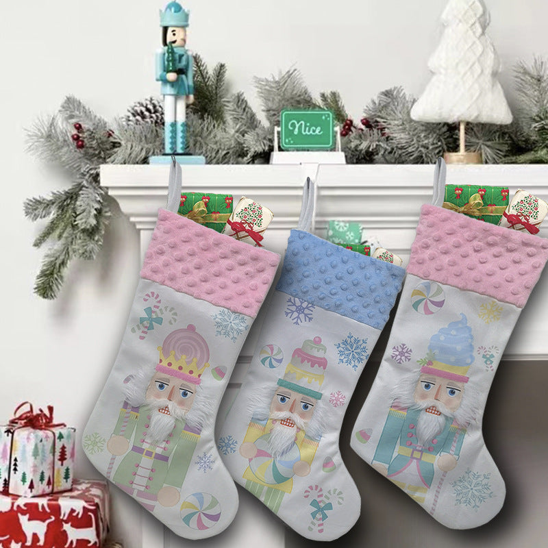 Christmas Decoration Supplies Walnut Soldier Pendant Christmas Socks Gift Bag Christmas Tree Pendant Candy Bag