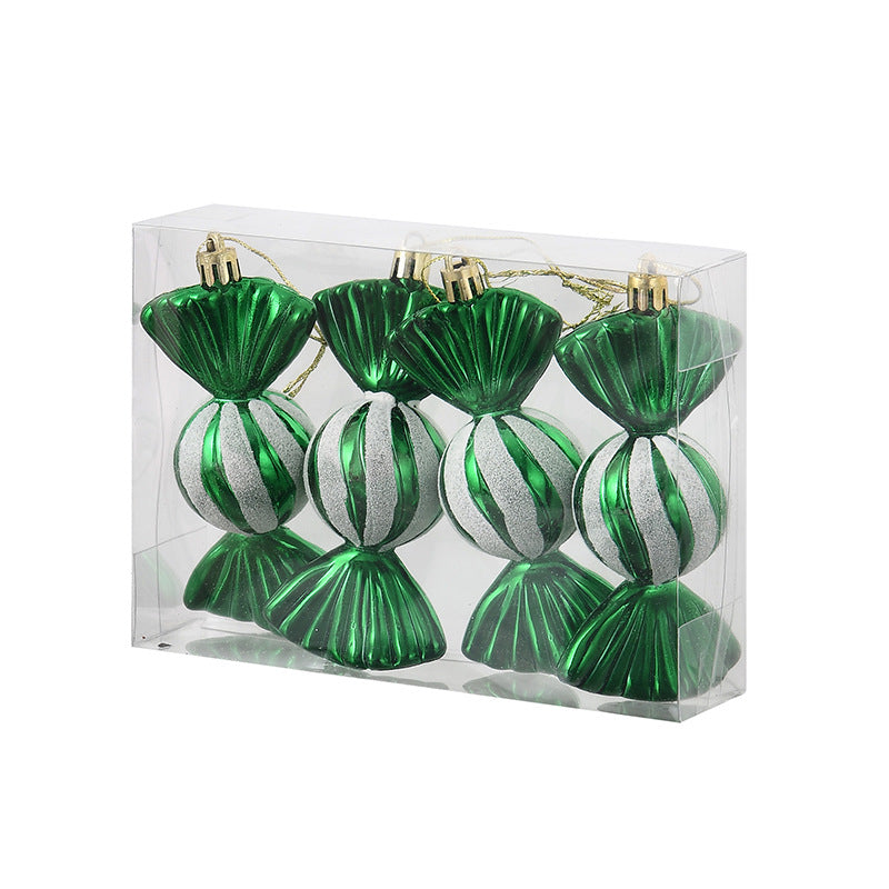 New Christmas candy pendant, Christmas tree decoration, electroplated painted plastic props, window display, counter decoration