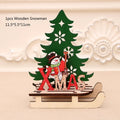 Merry Christmas Santa Claus Wooden Pendants Ornaments for Xmas Christmas Snowman Elk Ornament Christmas Tree Decoration for Home