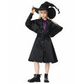 Halloween Cosplay Wizard Costume for Girls - Black Dress with Hat