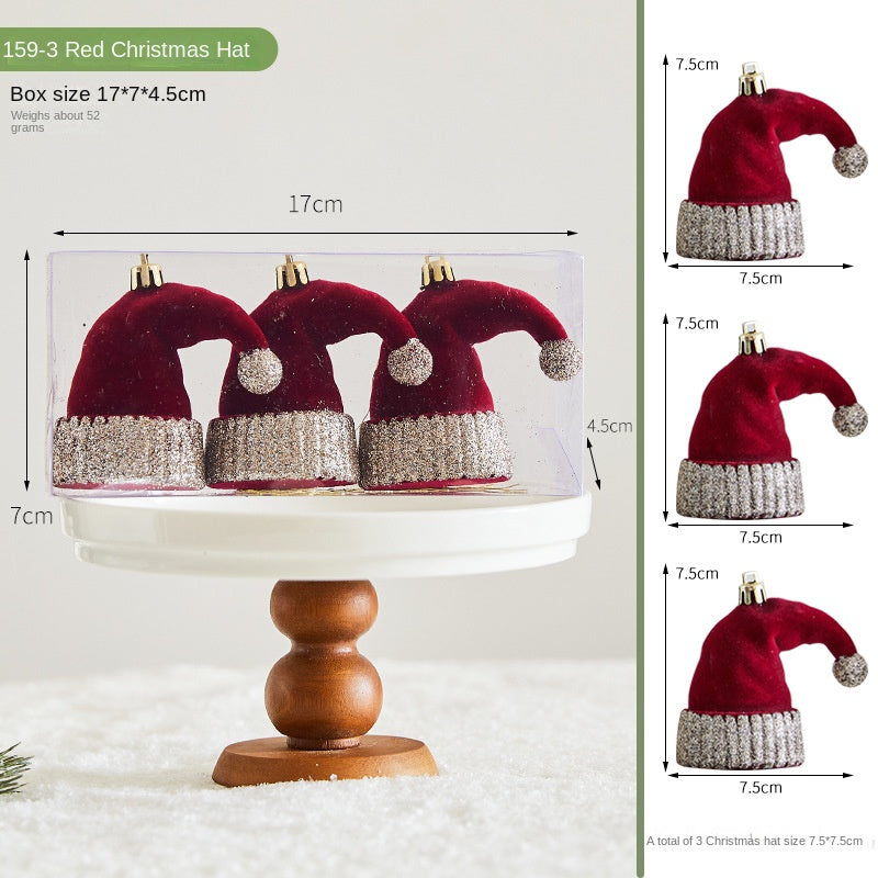 Christmas Red Irregular Ball New Christmas Tree Decoration Hanging Ball Reindeer Wreath Ornament Atmosphere Decoration Hanging Ornament