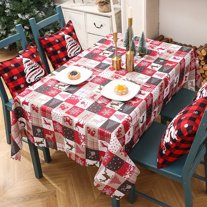 Christmas Decoration Decoration Decoration Creative Christmas Printed Tablecloth Table Flag Christmas Desktop Decoration Supplies