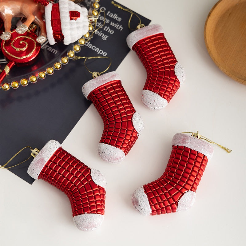 Christmas Decoration Reindeer Hanging Ornament Candy Cane Ice Stick Creative Christmas Hanging Decor for Wardrobe Scene Decoration Gift