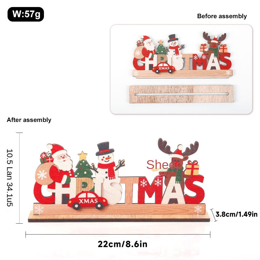 Christmas Wooden Decorations, Christmas Home Decoration, Snowman Wood Sign, Santa Claus, Christmas Tree Ornament