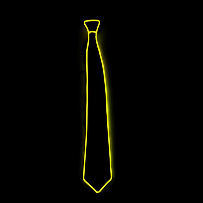 LED Arrow Light-Up Tie, EL Cold Light Tie Formal Wedding Groom Fashion Accessory