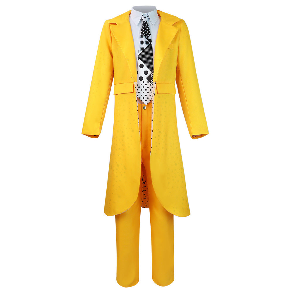 Masked Man Cosplay Costume Jim Carrey The Mask Suit Halloween Outfit
