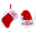Fuzzy Christmas Hat Decoration DIY Christmas Stocking Gift Bag Christmas Tree Ornament Hanging Decor