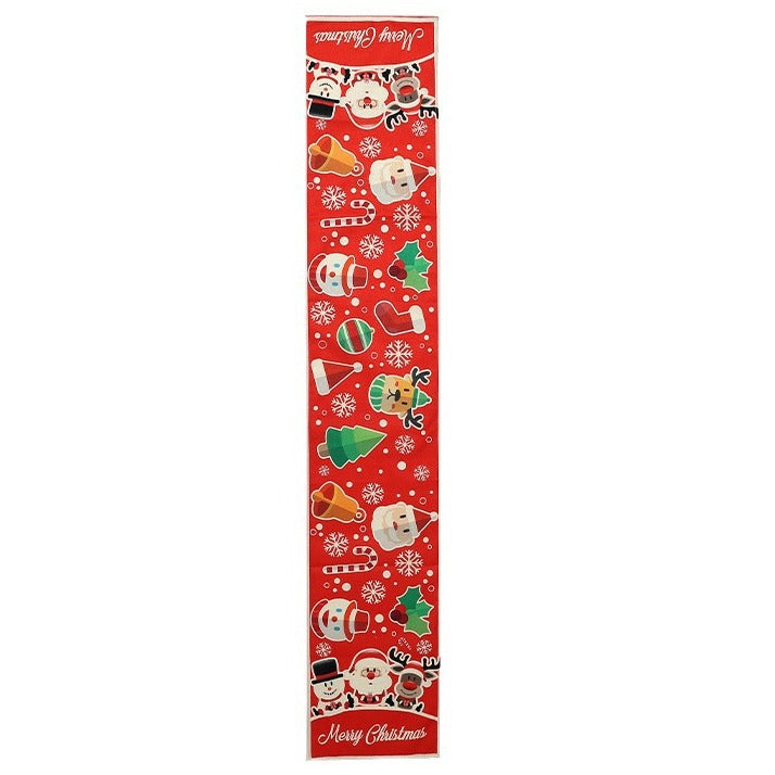 Christmas Decoration Linen Table Flag Christmas Creative Christmas Tree Wreath Printed Table Wallpaper Decoration