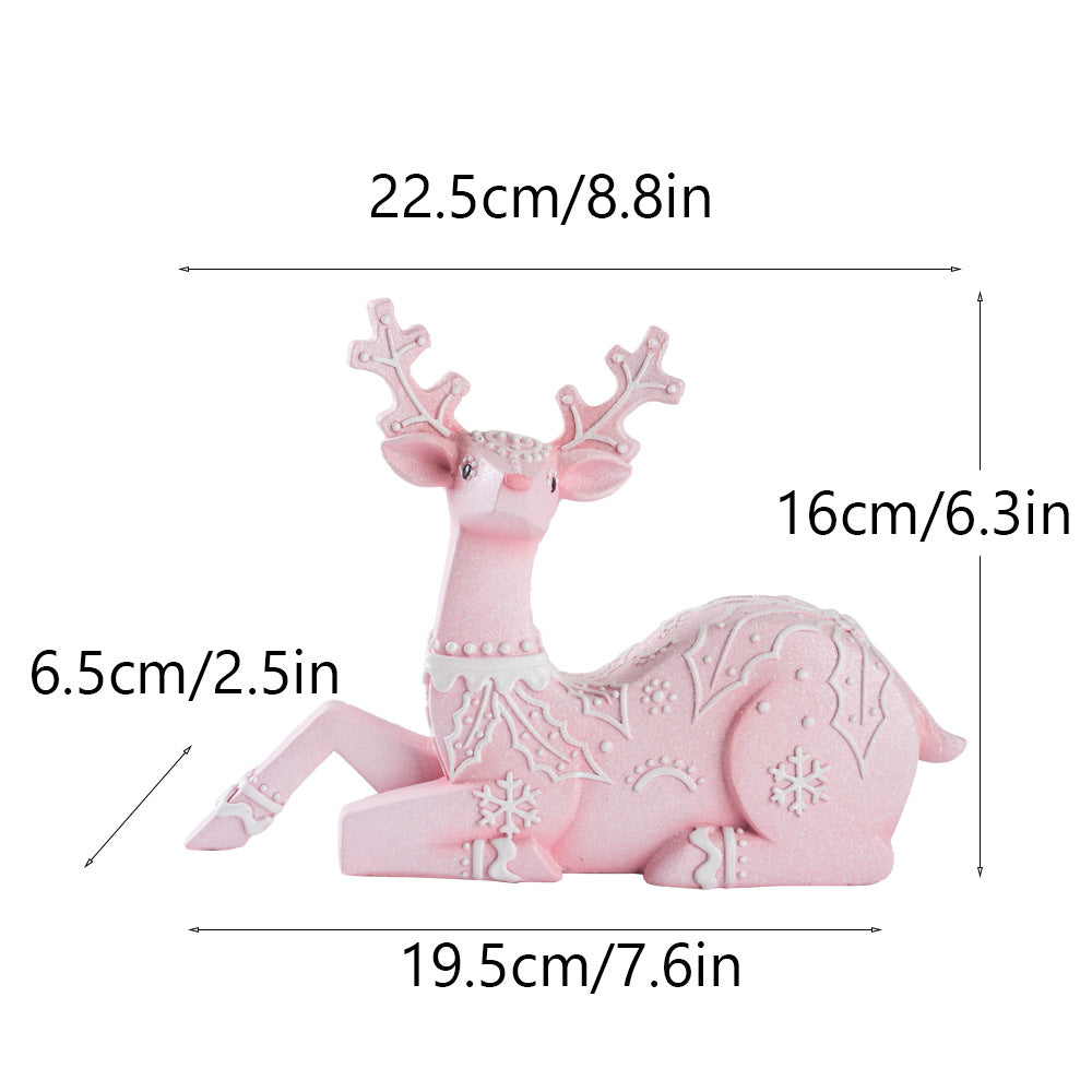 Christmas Deer Resin Ornament Furniture Decoration Craft Christmas Decor
