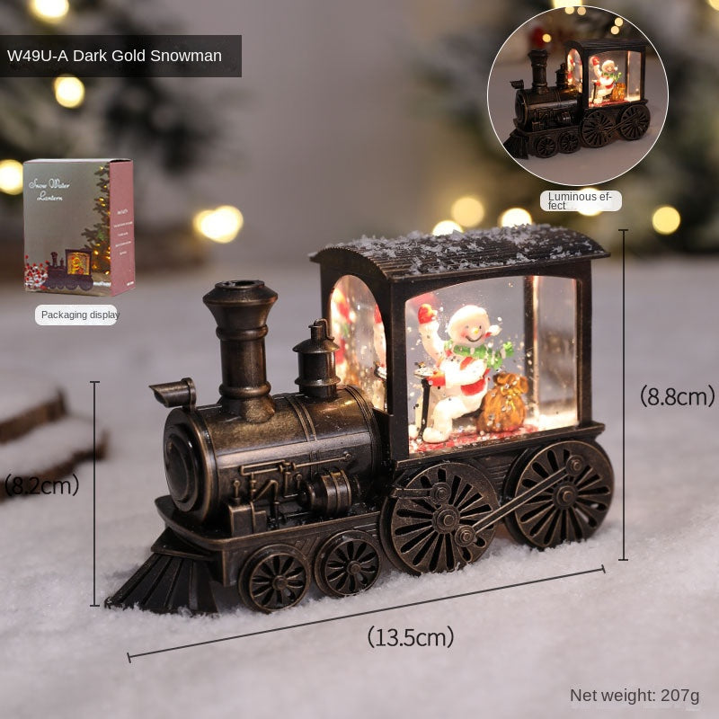 Christmas European Vintage Locomotive LED Warm Light Decoration