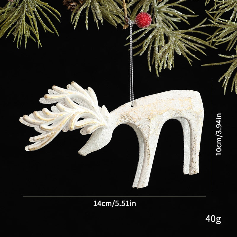 White Irregular Christmas Tree Ornament Decoration, Multiple Styles