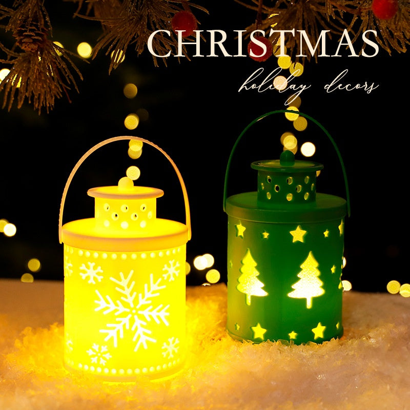 Nordic Style Creative Festival Decoration Ornament Christmas Candle Lamp LED Lantern Wind Lantern Electronic Candle