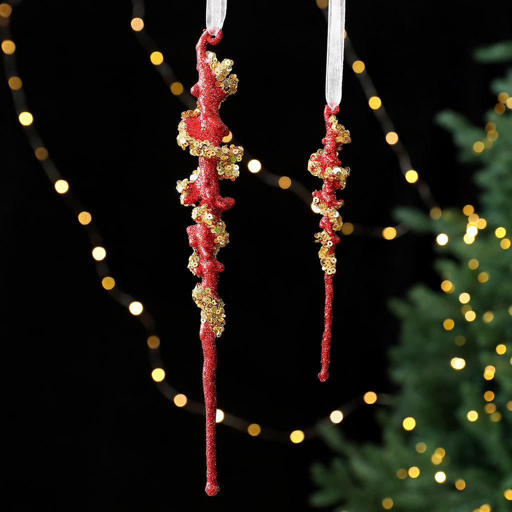 Saintyuan PC Sequin Glitter Pendant Christmas Decoration Snowflake Ornament for Christmas Tree Decoration