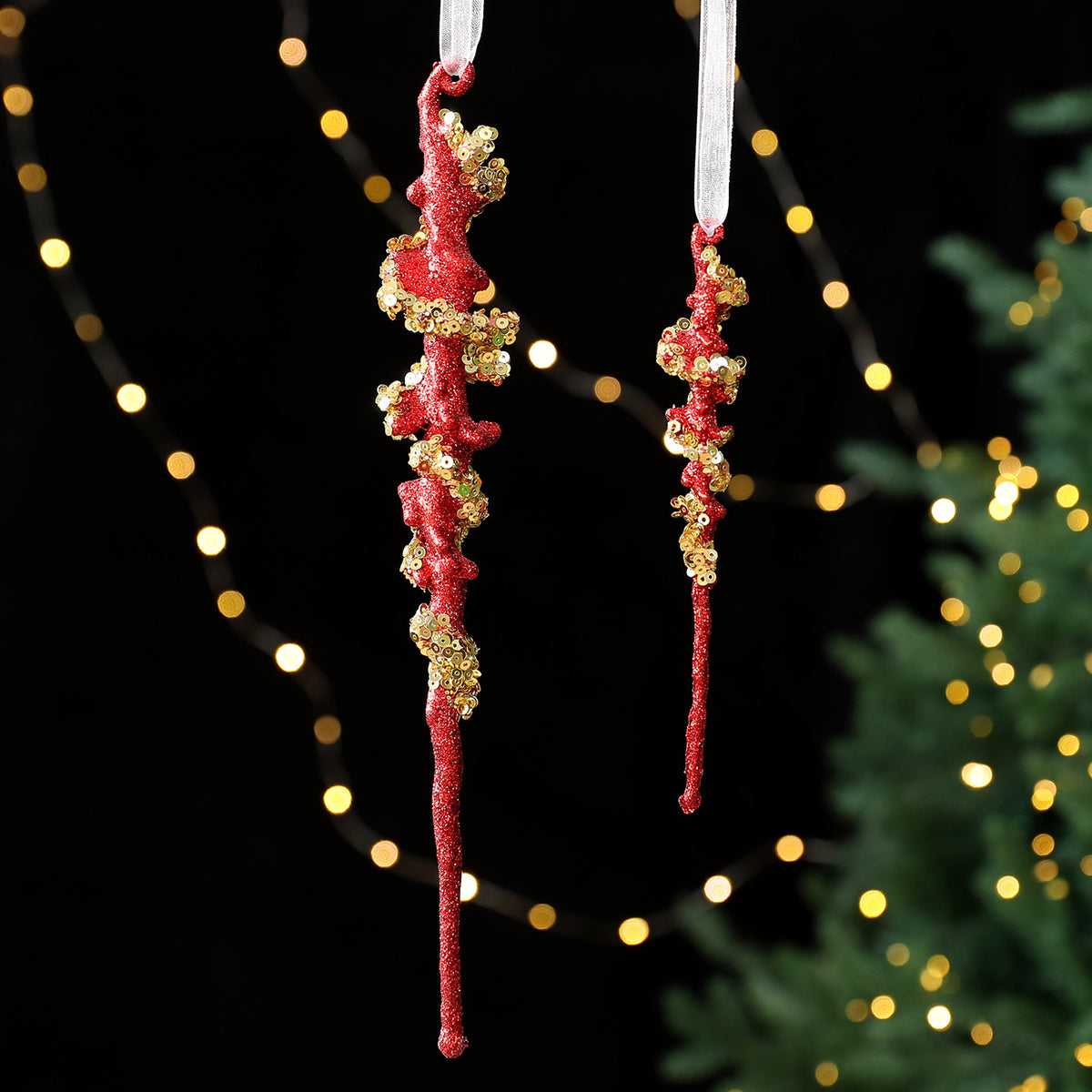 Saintyuan PC Sequin Glitter Pendant Christmas Decoration Snowflake Ornament for Christmas Tree Decoration