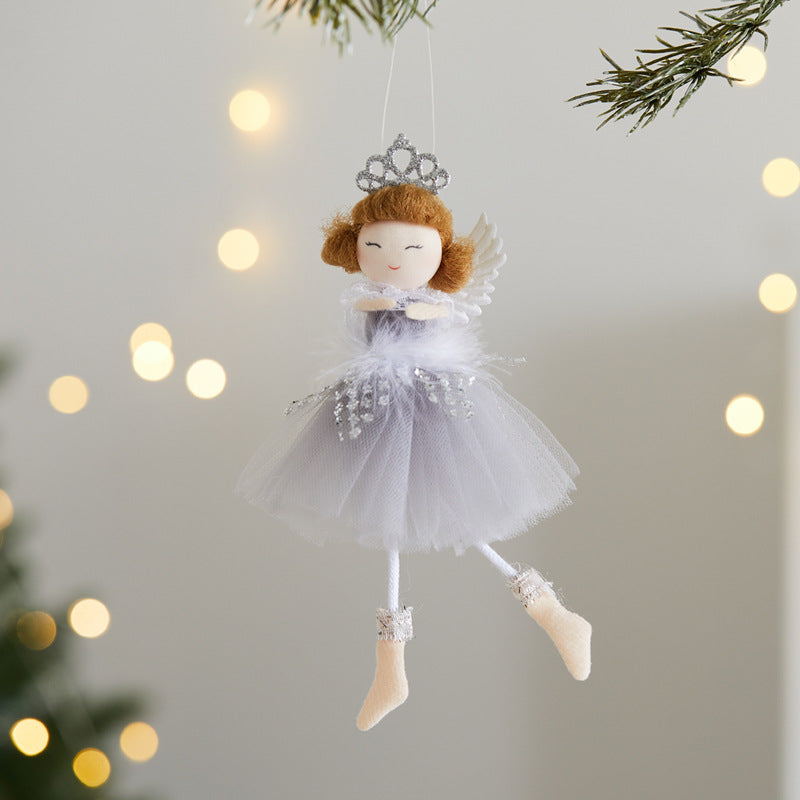 Christmas Angel Girl Ornament Christmas Tree Decoration Cute Doll Hanging Ornament Festival Scene Atmosphere Decoration Hanging Decor