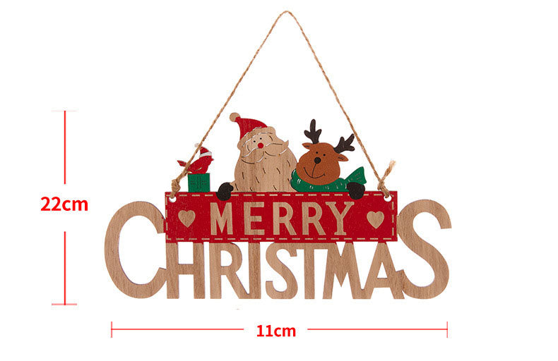 Merry Christmas Wooden Plaques Christmas DIY Accessories Christmas Tree Decoration Window Hanging Door Hanging