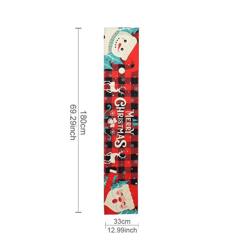 Christmas Decoration Linen Table Flag Christmas Creative Christmas Tree Wreath Printed Table Wallpaper Decoration