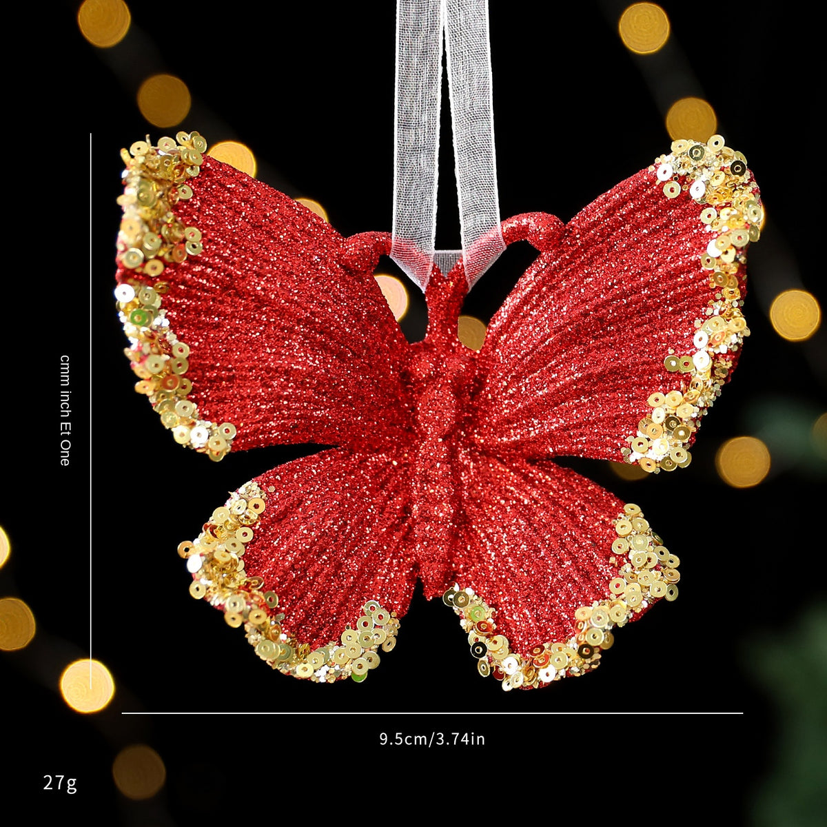 Saintyuan PC Sequin Glitter Pendant Christmas Decoration Snowflake Ornament for Christmas Tree Decoration
