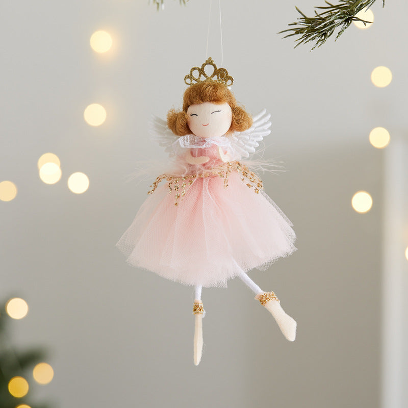 Christmas Angel Girl Ornament Christmas Tree Decoration Cute Doll Hanging Ornament Festival Scene Atmosphere Decoration Hanging Decor