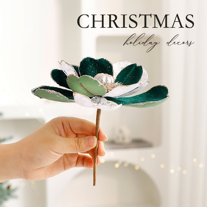 Christmas Flower Artificial Flower Dried Flower Festival Decoration European Style Preserved Flower Ornament Christmas Tree Decoration