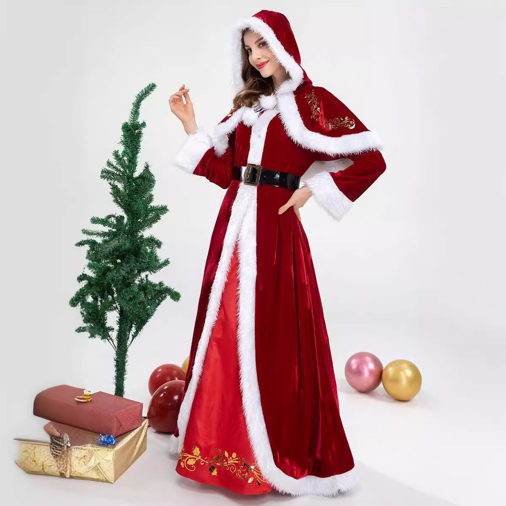 Christmas Queen Long Dress Christmas Costume