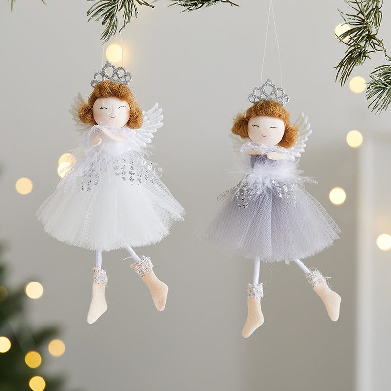 Christmas Angel Girl Ornament Christmas Tree Decoration Cute Doll Hanging Ornament Festival Scene Atmosphere Decoration Hanging Decor