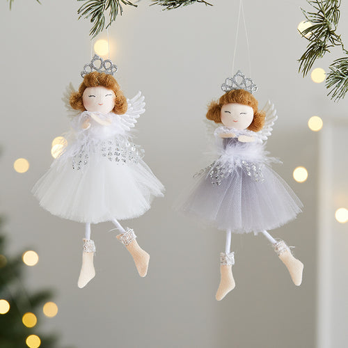 Christmas Angel Girl Ornament Christmas Tree Decoration Cute Doll Hanging Ornament Festival Scene Atmosphere Decoration Hanging Decor