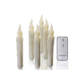 Christmas 12 Piece Teary Led 2-Button Remote Control Candle With Fishline Hook Religious Flameless Cone Candle