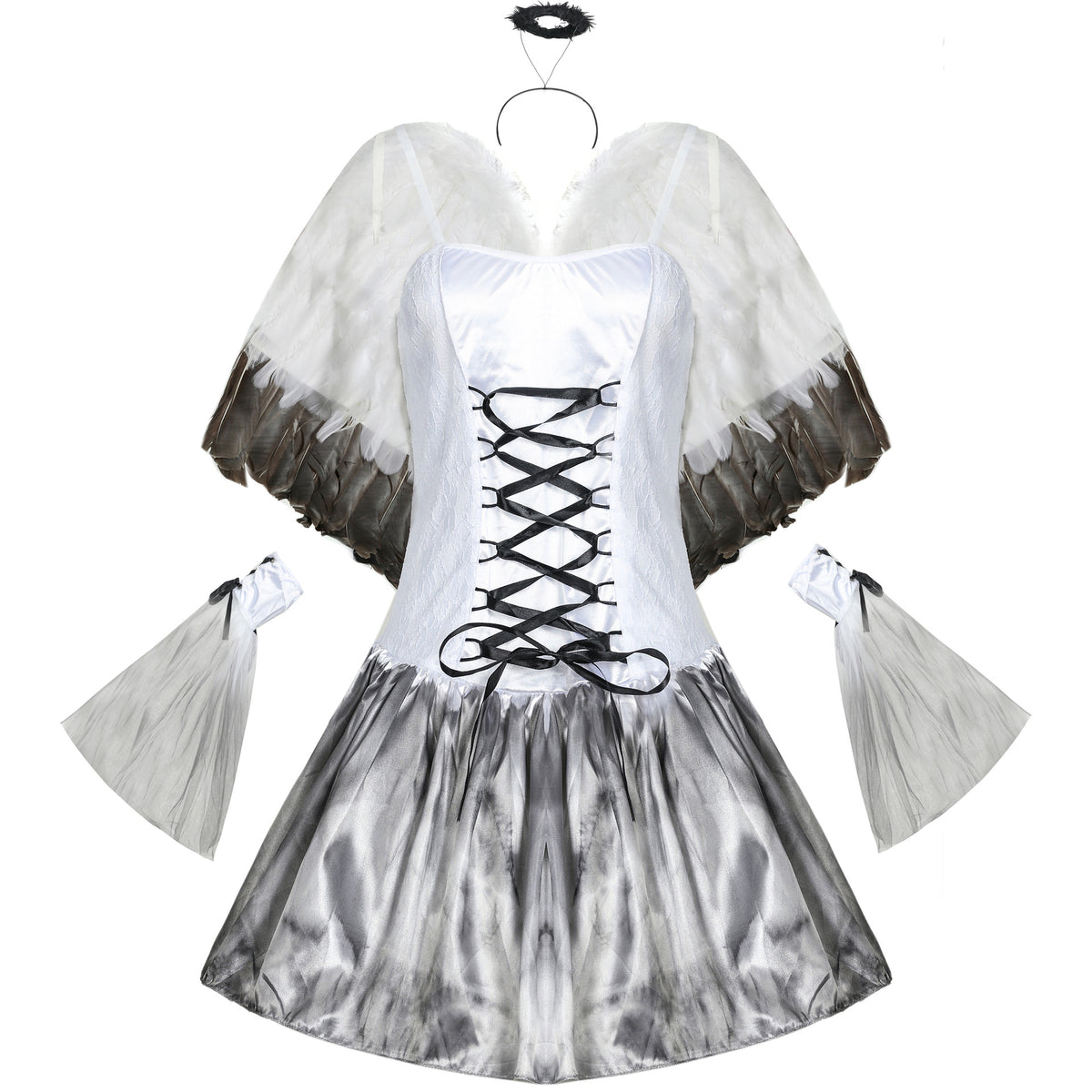 Halloween costume zombie black angel cosplay