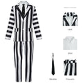 Halloween Beetlejuice Michael Keaton Costume Cosplay Suit Performance Outfit
