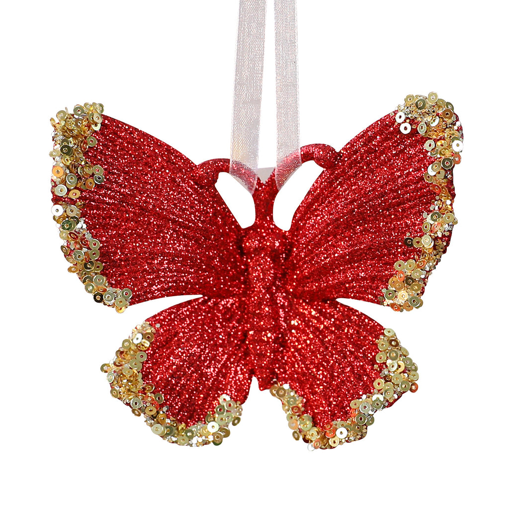 Saintyuan PC Sequin Glitter Pendant Christmas Decoration Snowflake Ornament for Christmas Tree Decoration
