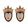 Exaggerated Rhinestone Characters Earrings for Woman Halloween Earrings Jewelry Party Casual