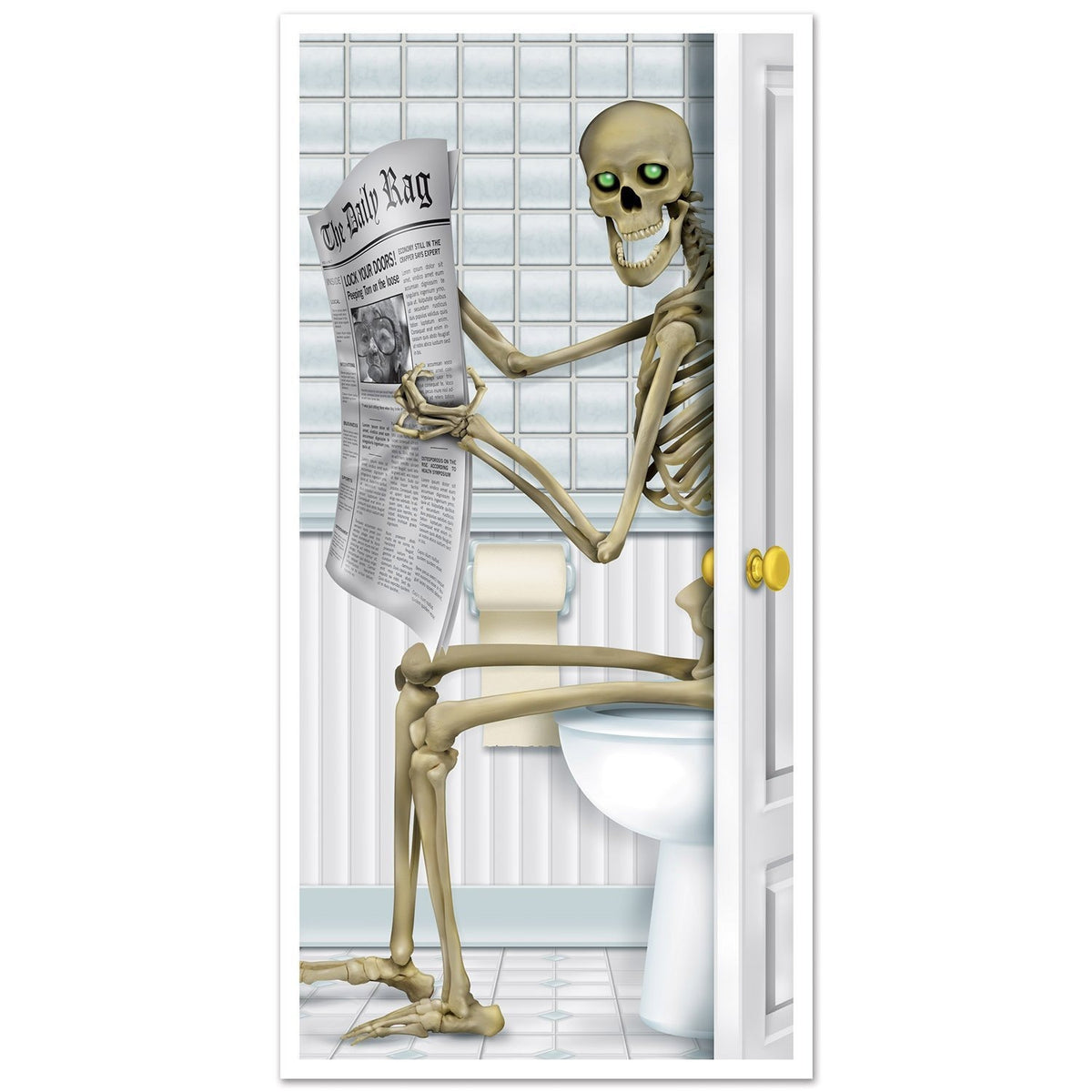 Halloween Decorative Props Skeleton Terror Zombie Glass Door Poster