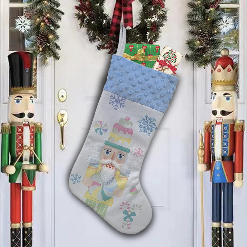 Christmas Decoration Supplies Walnut Soldier Pendant Christmas Socks Gift Bag Christmas Tree Pendant Candy Bag