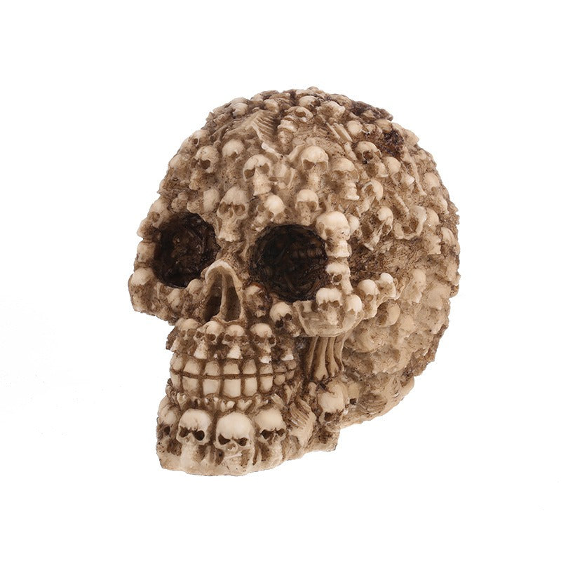 Multi head Skeleton Resin Craft Horror Skull Ornament