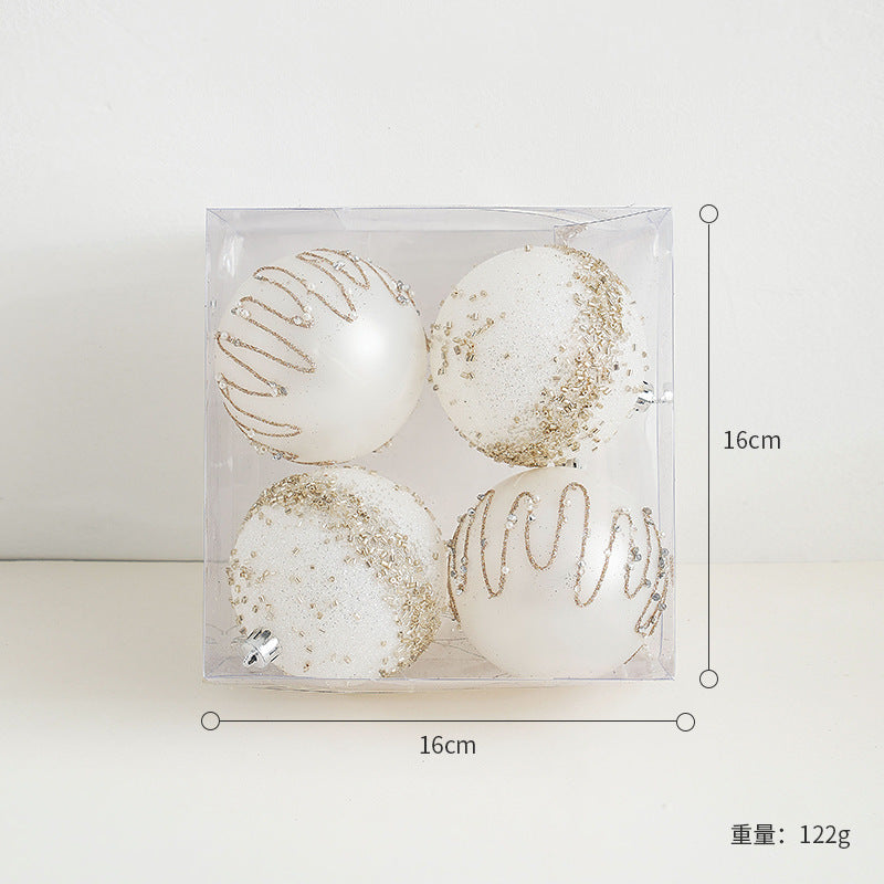Christmas Tree Decorative Transparent Ball Ornament Hanging Decoration with Pendant Accessory