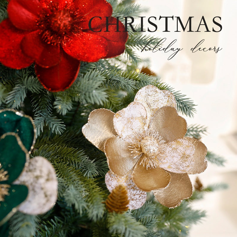 Christmas Flower Artificial Flower Dried Flower Festival Decoration European Style Preserved Flower Ornament Christmas Tree Decoration