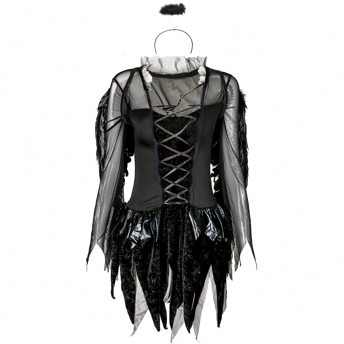 Halloween costume zombie black angel cosplay