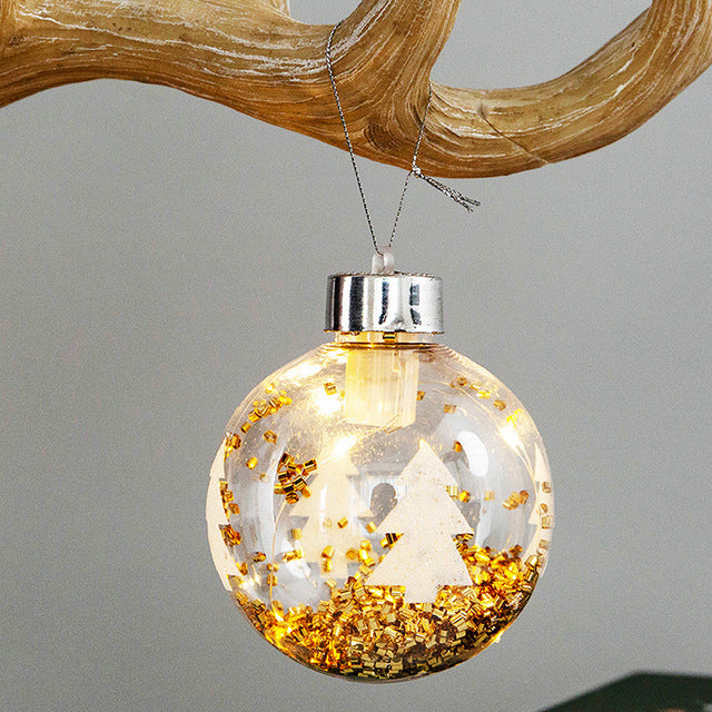 Colours LED Transparent Ball Light Christmas Tree Hanging Ornament Decoration