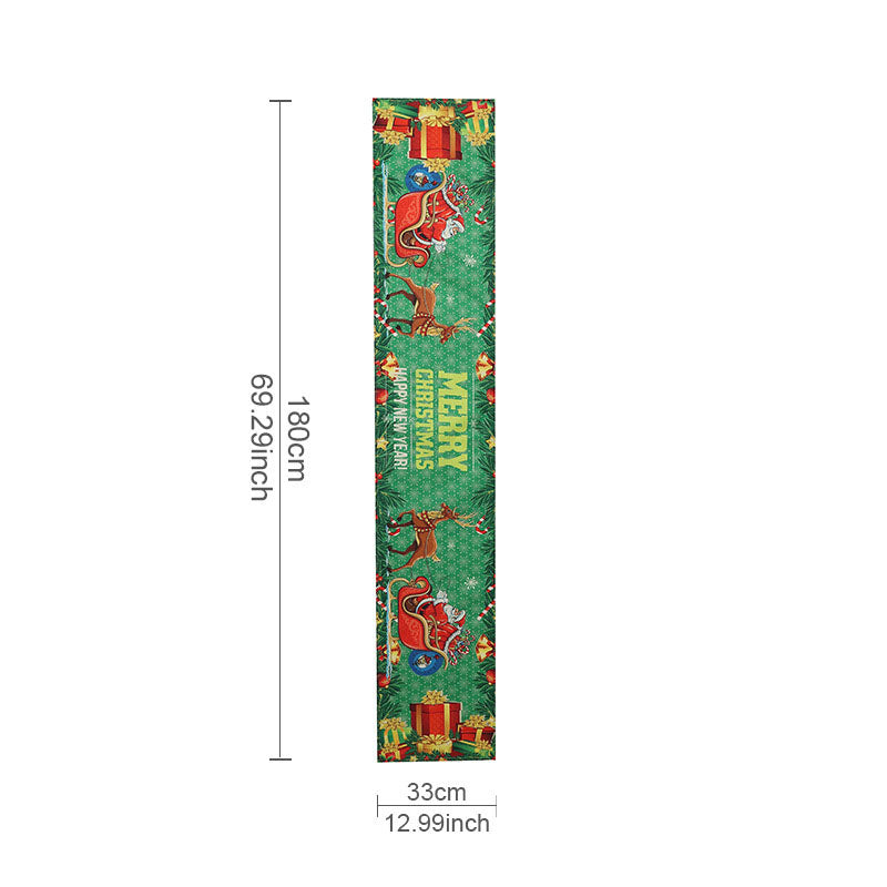Christmas Decoration Linen Table Flag Christmas Creative Christmas Tree Wreath Printed Table Wallpaper Decoration